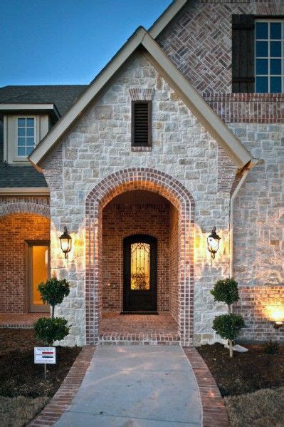 This single door entry is showcased with one french quarter yoke hanger creating a striking focal point. Pin by Vriha on ideas | Brick exterior house, Exterior ...