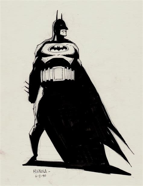 Batman Full Body Early Pinup 1990 Comic Art For Sale By Artist Mike