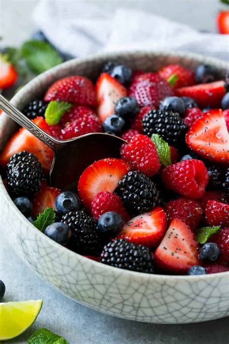 Easy Mixed Berry Fruit Salad Recipe Healthy Fitness Meals