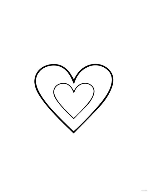 Free Simple Heart Line Drawing Heart Drawing Love Heart Drawing