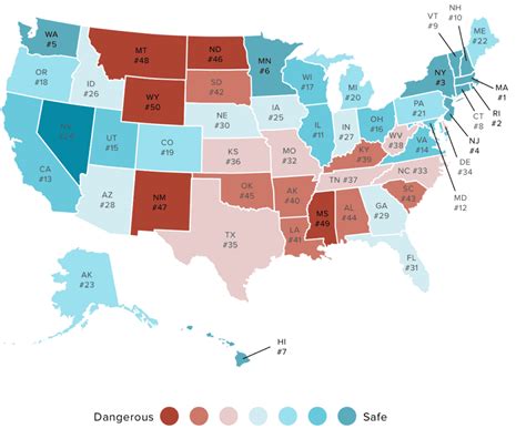 The Safest And Most Dangerous States For Drivers A Safewise Report