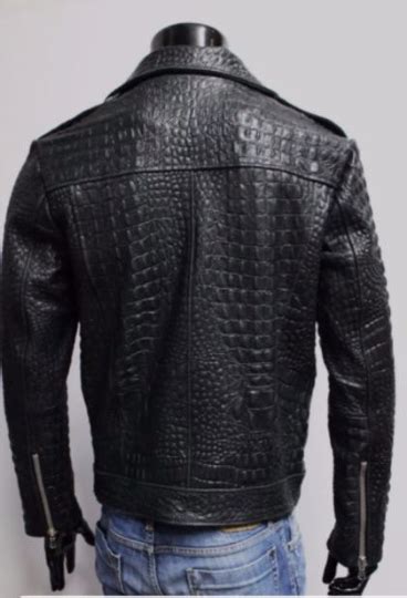 crocodile print men s lambskin leather jacket the sammy store