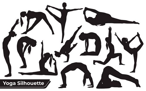 Collection Of Yoga Silhouettes Graphic By Adopik · Creative Fabrica