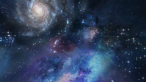 Hd Wallpaper Universe Painting Space Deep Space Galaxy Nebula