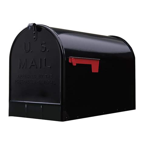 Architectural Mailboxes Stanley Black Extra Large Steel Post Mount
