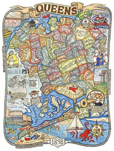 queens neighborhood map map of new york york map queens new york