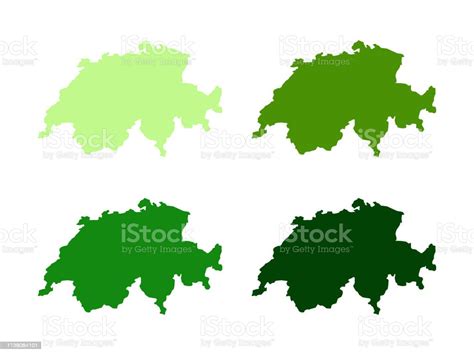 Vetores De Mapas De Suíça E Mais Imagens De Mapa Mapa Suíça Verde Descrição De Cor Istock