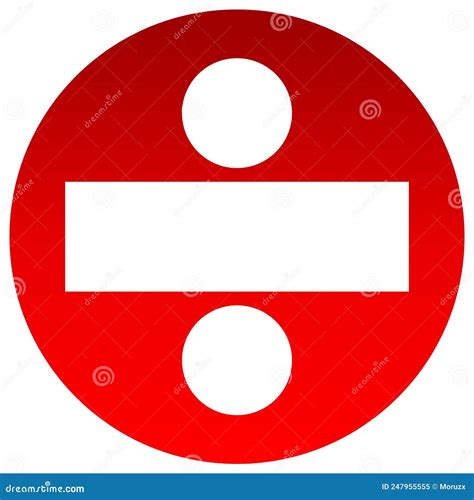 Divided Sign Round Red Icon Stock Illustration Illustration Of Math
