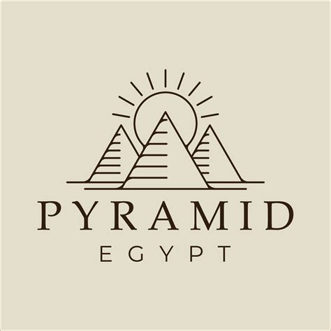 Pyramid Logo Line Art Vector Simple Illustration Template Icon Graphic