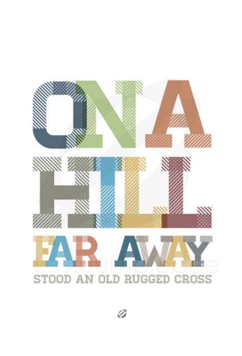 Printable Hymn On A Hill Far Away Stood An Old Rugged Cross Instant