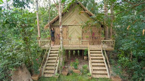 Girl Living Off The Grid Build The Most Beautiful Bamboo Villa House