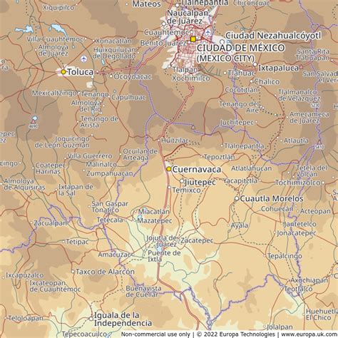 Map Of Cuernavaca Mexico Global 1000 Atlas