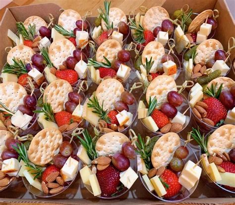 Individual Charcuterie Cups Party Food Buffet Party Food Appetizers