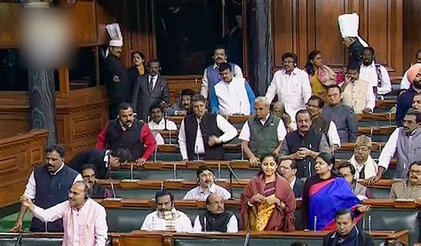 Opposition Uproar In Lok Sabha Over Hegdes Remarks On Mahatma Gandhi Telegraph India