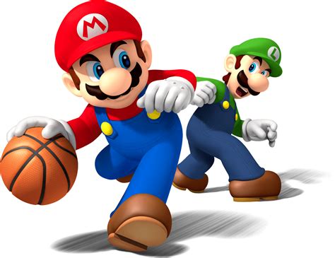 Mario Sports Mix Wii Artwork Including Balls And Equipment Characters
