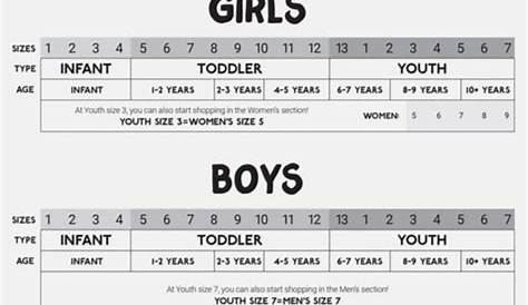 baby vans size chart