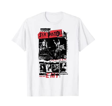 Mens Sex Pistols Official Classic Photo Collage T Shirt Rock Band T