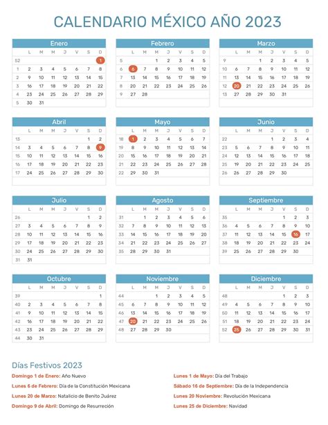 Calendario Dias Festivos Mexico 2023 Imagesee