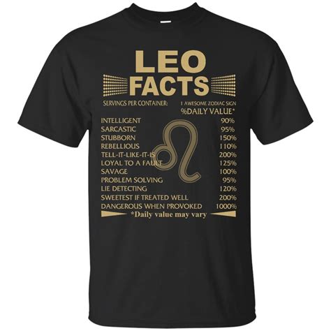 Leo Zodiac T Shirt Leo Facts T Shirt Tank Top