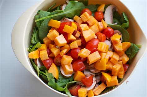 Persimmon Spinach Salad Recipe Nour Zibdeh
