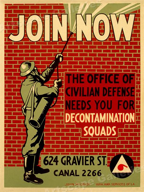 Civil Defense Classic Works Progress Administration Poster X Ebay