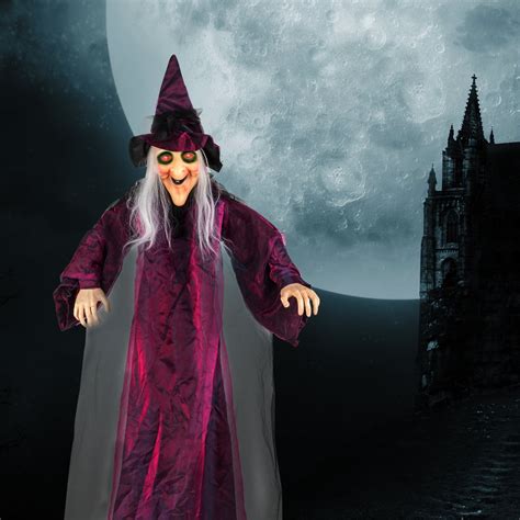 71 Life Size Hanging Witch Halloween Witch With Sound Activation And
