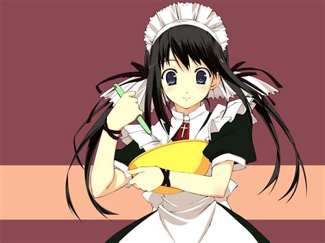 Black Hair Maid Murakami Suigun Anime