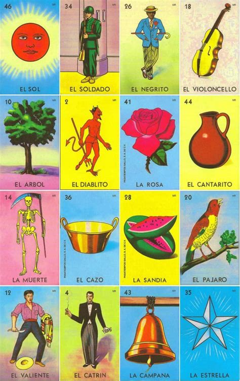 loteria mexicana tradicional printable mexican art mexico art loteria printable cards