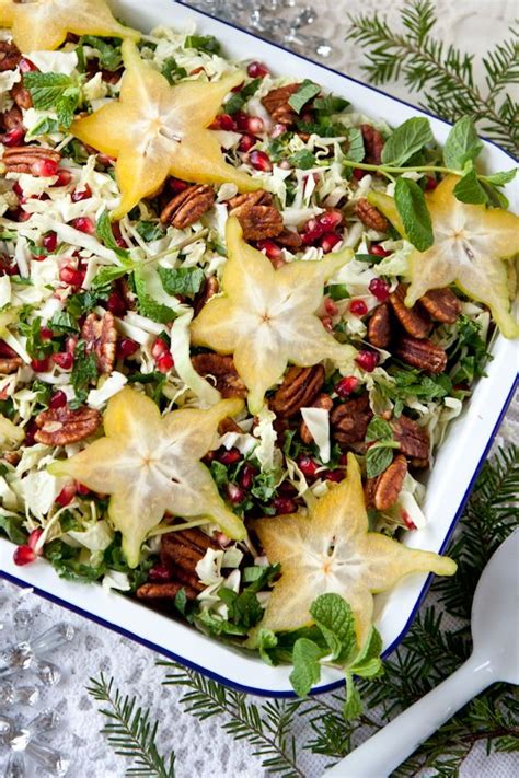 Festive Holiday Salad Pommegranate Candied Pecans Starfruit 1 Of 3