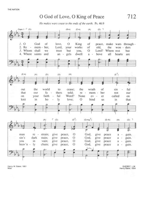 Trinity Hymnal Rev Ed 712 O God Of Love O King Of Peace