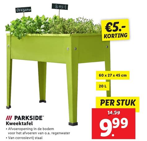 Parkside Kweektafel Aanbieding Bij Lidl