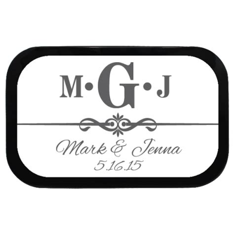 Grey Monogram Personalized Monogram Mint Tins | Unique wedding favors, Personalized monogram ...
