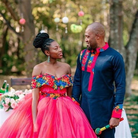 Wedding Tswana Shweshwe Dresses African Traditional Wedding Dress