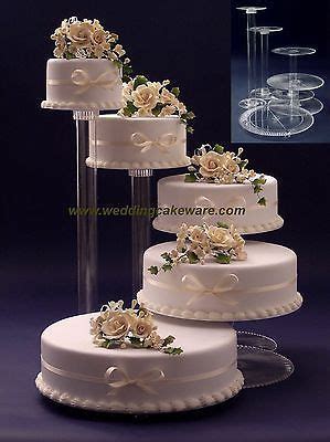 2set square cake stand separators for a 3 tier wedding cake £27.00 3 large crystal clear acrylic tube cake riser stands £32.67 3 set large cascade acrylic wedding display mirror base £92.85 Details about 5 TIER CASCADING WEDDING CAKE STAND STANDS ...