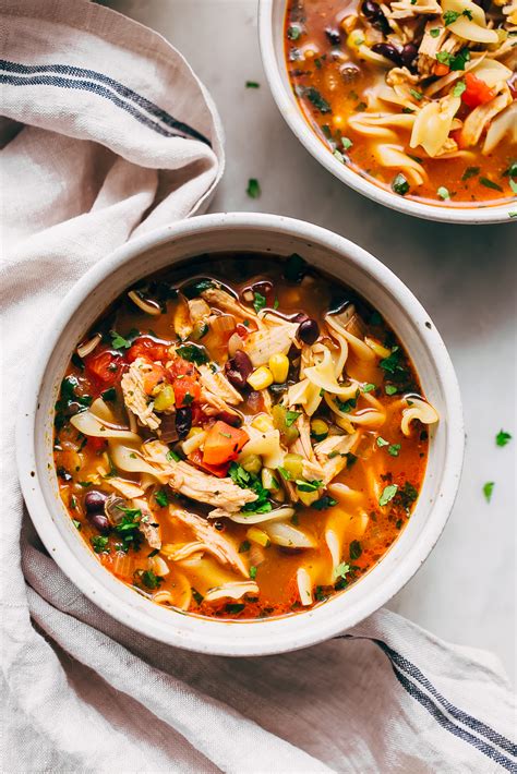Cook, stirring occasionally, until softened and golden brown, 8 to 10 minutes. Mexican Chicken Noodle Soup Recipe - Little Spice Jar