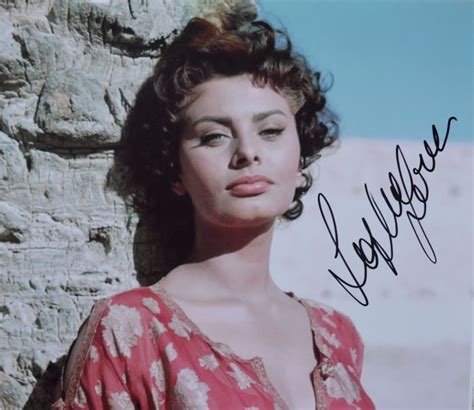 Sophia Loren Italian Actress And Sex Symbol Signed Photo