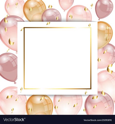 Golden And Rose Gold Balloons On Transparent Background Download