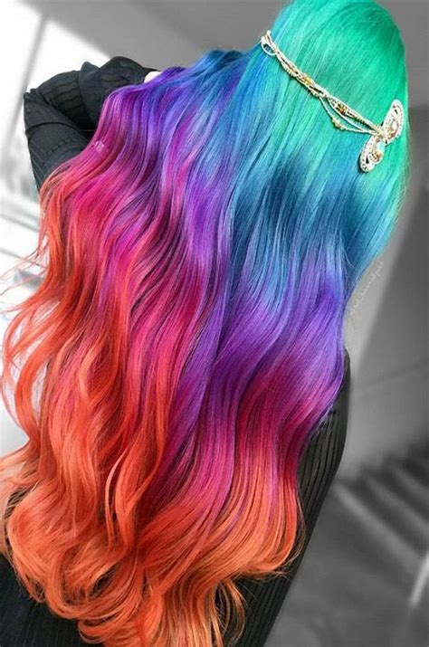 Awesome Unique Rainbows Hair Color Ideas Rainbow Hair Color Cool