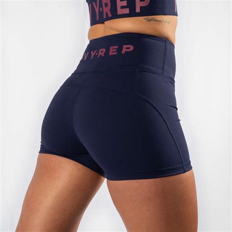 Perfect Fit Hvy Rep Navy Kiss Pink Booty Shorts Heavy Rep Gear Training