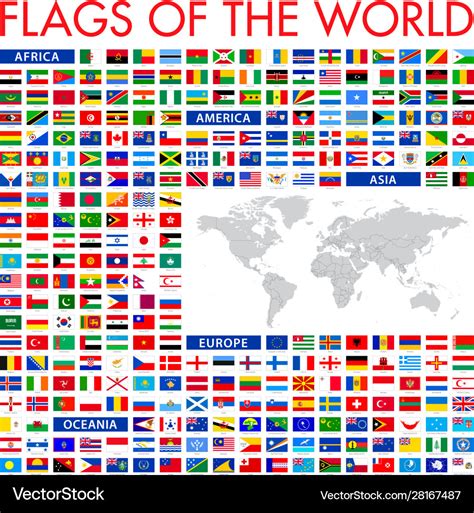 All World Flags Icon Set Royalty Free Vector Image