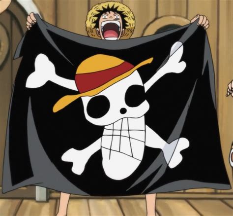 Drapeau noir de l'équipage du chapeau de paille (one piece). Image - Luffy Draws Straw Hat Jolly Roger.png | One Piece ...