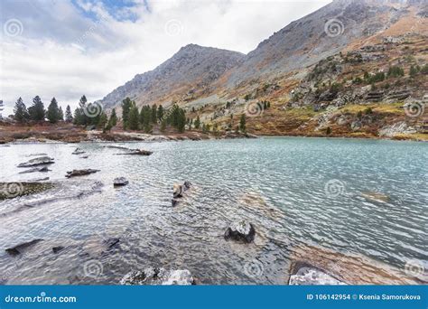 Lake Kuiguk Altai Mountains Autumn Landscape Stock Photo Image Of