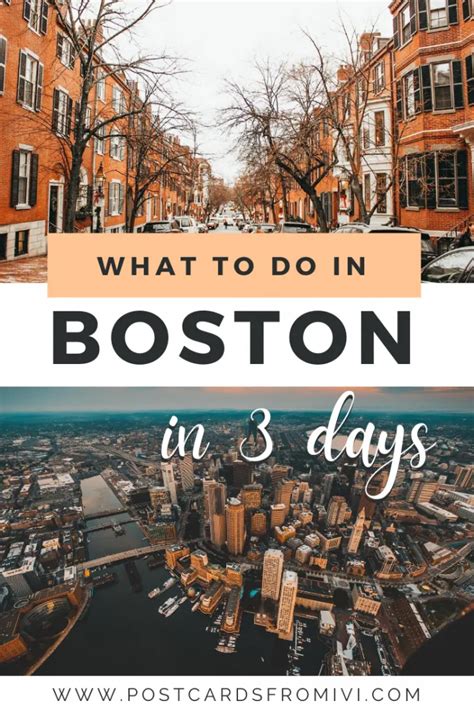 What To Do In 3 Days In Boston Postcards From Ivi In 2020 Us Travel