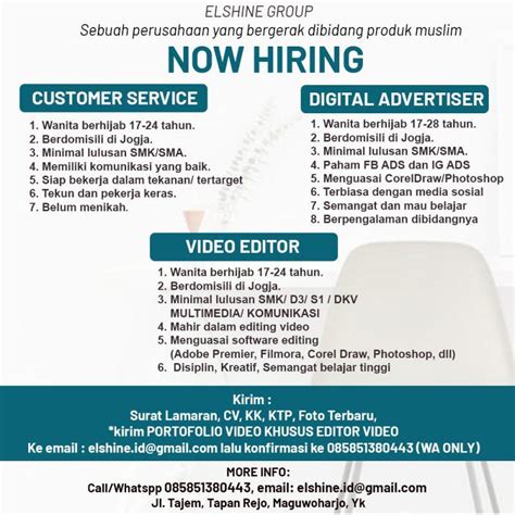Prospectsmenyebut setidaknya ada beberapa tanggung jawab yang harus dijalankan oleh seorang editor. Lowongan Kerja Customer Service - Video Editor ...