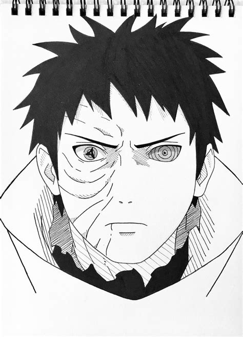 How To Draw Obito Uchiha Step By Step