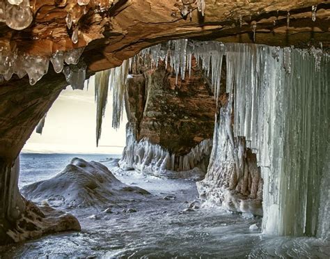 Lake Superior Ice Caves Ice Cave Scenic Apostle Islands