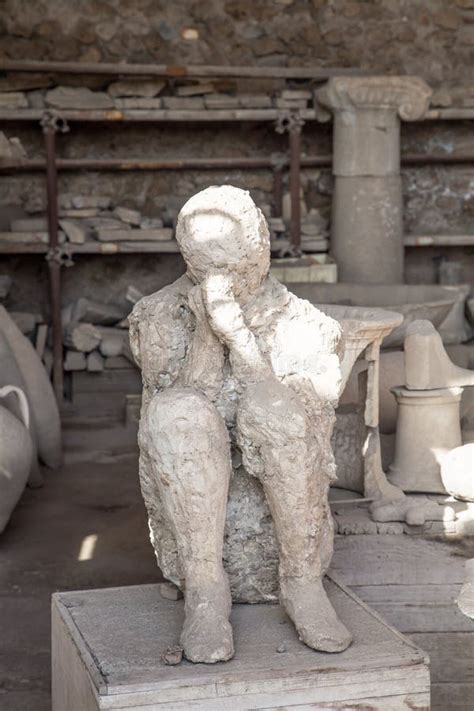 Remains Of Ancient Mummy In Pompeii Stock Photo Image Of Landmark