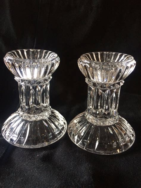 Antique lead crystal candle holders. Vintage Lead Crystal Candle Holders~ Single Taper by ...