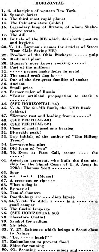 Continue reading 'eugene sheffer crossword april 29 2021 answers' ». A Scouting Crossword Puzzle (March 1940 Boys' Life Article ...
