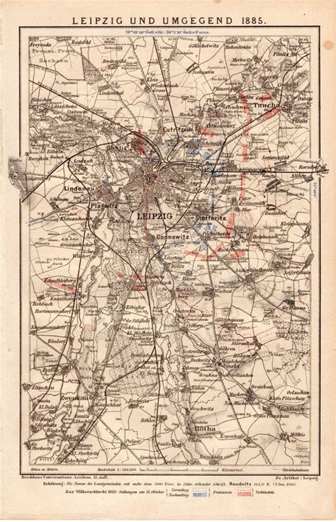 Road map of leipzig, germany shows where the location is placed. 1885 Leipzig Germany Antique Map Vintage German by Craftissimo | Leipzig germany, Leipzig, Freistaat